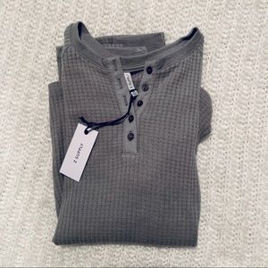 NWT** LULU’S WAFFLE THERMAL HENLEY TOP